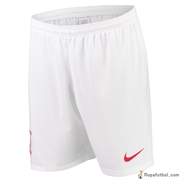 Pantalones Polonia Replica Primera Ropa 2018 Blanco